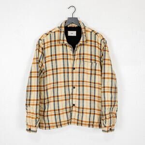 Folk Clothing Sherpa Lined Plaid Shirt Jacket Size 5